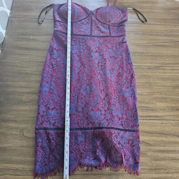 Guess Dress Spaghetti Strap Above The Knee Lace Corset Women's Size 6 - Picture 8 of 12